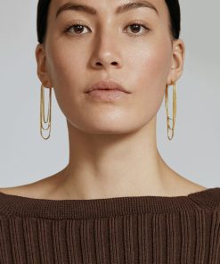 Minimalist Retro Multi-Layer Snake Bone Chain Tassel Earrings - European American Instagram Style Gold Jewelry