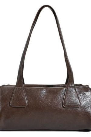 Minimalist Retro Tote Bag for Women - High-End Underarm Baguette Shoulder Handbag for Commuting & Everyday Style