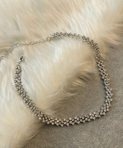 Minimalist Rhinestone Chain Necklace for Women â€“ Zircon Collarbone Chain, American Cuban Hip-Hop Style, Hot Girl Fashion Accessory