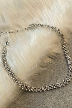 Minimalist Rhinestone Chain Necklace for Women â€“ Zircon Collarbone Chain, American Cuban Hip-Hop Style, Hot Girl Fashion Accessory