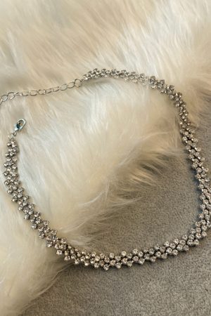 Minimalist Rhinestone Chain Necklace for Women â€“ Zircon Collarbone Chain, American Cuban Hip-Hop Style, Hot Girl Fashion Accessory