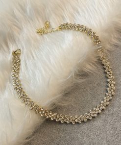 Minimalist Rhinestone Chain Necklace for Women â€“ Zircon Collarbone Chain, American Cuban Hip-Hop Style, Hot Girl Fashion Accessory