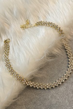 Minimalist Rhinestone Chain Necklace for Women â€“ Zircon Collarbone Chain, American Cuban Hip-Hop Style, Hot Girl Fashion Accessory