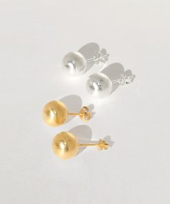 Minimalist Round Ball Stud Earrings - Casual Retro European American Style for Everyday Wear