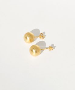 Minimalist Round Ball Stud Earrings - Casual Retro European American Style for Everyday Wear