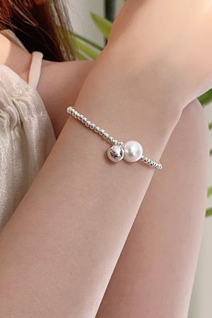 Minimalist Round Bead Bracelet for Women - Elegant Light Luxury Design, 2025 New Style, Chic High-End Accessory