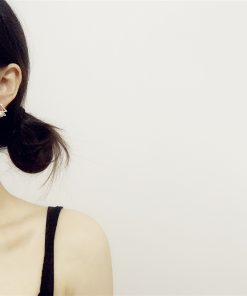 Minimalist S925 Silver Double Triangle Diamond Pendant Earrings - Stylish Three-Dimensional Jewelry for Modern Elegance