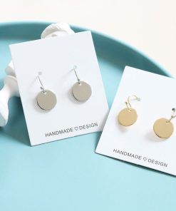 Minimalist Small Coin Earrings - Trendy Street Style Delicate Studs for a Cool Aesthetic