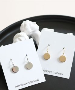 Minimalist Small Coin Earrings - Trendy Street Style Delicate Studs for a Cool Aesthetic