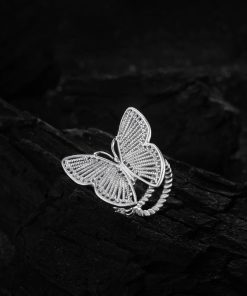Minimalist Small Floral Wire Butterfly Ear Cuff - 2025 Light Luxury Versatile Earrings for Women, Perfect for Niche Fashion Trends