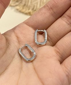 Minimalist Square Hoop Earrings - Unique Niche Design, High-End Understated Style, Trendy Ear Accessories for 2025