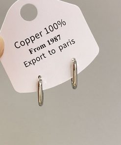 Minimalist Square Hoop Earrings - Unique Niche Design, High-End Understated Style, Trendy Ear Accessories for 2025