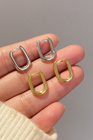 Minimalist Square Hoop Earrings - Unique Niche Design, High-End Understated Style, Trendy Ear Accessories for 2025