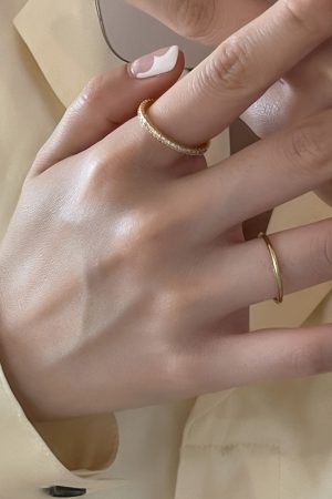 Minimalist Stacked Rings Set for Women - Non-Fading Floating Joint Rings, Simple Plain Circle Tail Rings - Versatile Fashion Accessory