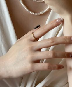 Minimalist Stacked Rings Set for Women - Non-Fading Floating Joint Rings, Simple Plain Circle Tail Rings - Versatile Fashion Accessory