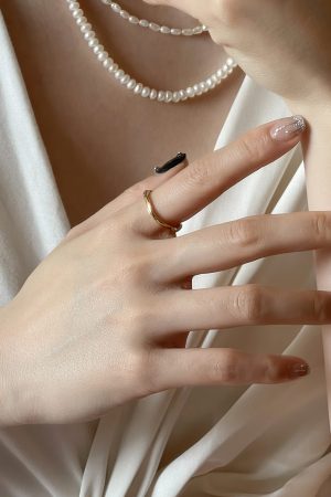 Minimalist Stacked Rings Set for Women - Non-Fading Floating Joint Rings, Simple Plain Circle Tail Rings - Versatile Fashion Accessory