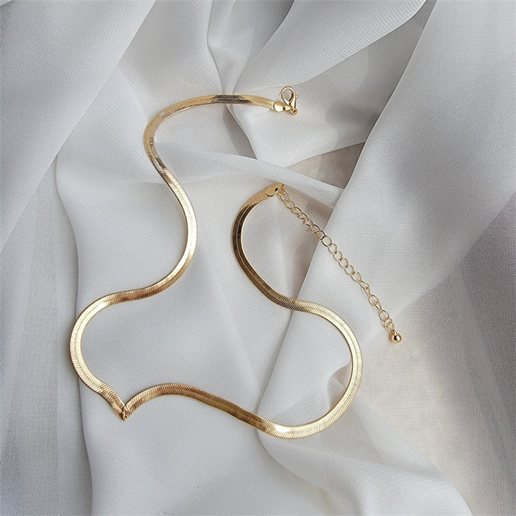 Minimalist V-Shaped Gold Clavicle Necklace for Women, Hip-Hop Style, Light Luxury Snake Bone Chain, Cool & Understated Fashion Accessory Minimalist V-Shaped Gold Clavicle Necklace for Women, Hip-Hop Style, Light Luxury Snake Bone Chain, Cool & Understated Fashion Accessory