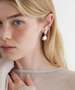 Minimalist Vintage Water Drop Pendant Gold-Plated Silver Earrings - Unique High-End Design