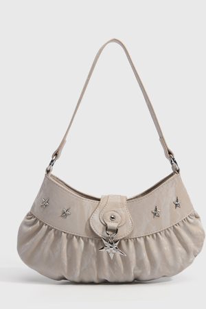Mint Green Bohemian Underarm Bag for Women - Textured Crossbody Shoulder Bag for Vacation and Everyday Style