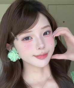 Mint Green Floral Earrings for Women - Summer Sweet High-End Vacation Style Ear Accessories, Unique and Stunning Niche Ear Studs