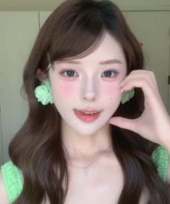 Mint Green Floral Earrings for Women - Summer Sweet High-End Vacation Style Ear Accessories, Unique and Stunning Niche Ear Studs