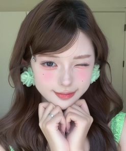 Mint Green Floral Earrings for Women - Summer Sweet High-End Vacation Style Ear Accessories, Unique and Stunning Niche Ear Studs