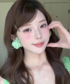 Mint Green Floral Earrings for Women - Summer Sweet High-End Vacation Style Ear Accessories, Unique and Stunning Niche Ear Studs