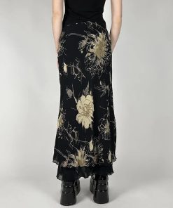 Mode Casual, Top Streetwear - Fairycore Dark Fairy Midi Skirt