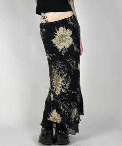 Mode Casual, Top Streetwear - Fairycore Dark Fairy Midi Skirt