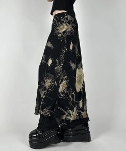 Mode Casual, Top Streetwear - Fairycore Dark Fairy Midi Skirt