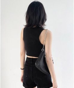 Modest Fits Casual, College Fits Aesthetic - Grunge Black Jean Shorts