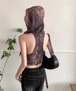 Modest Office Outfits Summer, Minimalist Feminine Outfits - Hooded Corset Top
