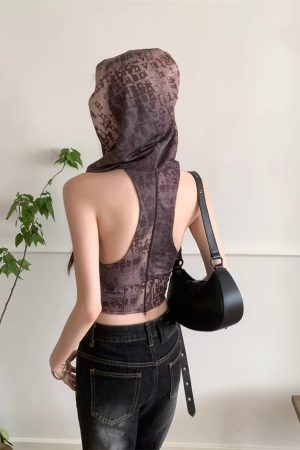 Modest Office Outfits Summer, Minimalist Feminine Outfits - Hooded Corset Top