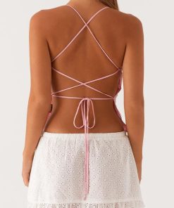 Modest Office Outfits Summer, Soft Modest Outfits - Sequined Beaded Backless Top