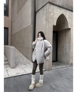 Monochrome Coffee Tone Seamless Face Mask and Airy Barbie Pants Leggings for Women - Spring Summer Warm Style