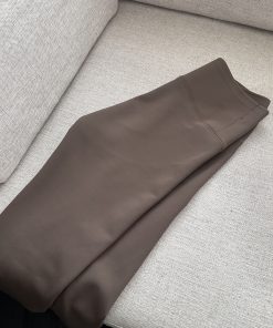 Monochrome Coffee Tone Seamless Face Mask and Airy Barbie Pants Leggings for Women - Spring Summer Warm Style