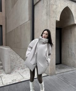 Monochrome Coffee Tone Seamless Face Mask and Airy Barbie Pants Leggings for Women - Spring Summer Warm Style