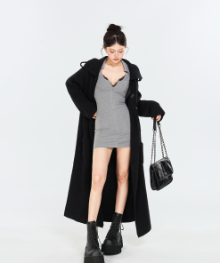 Moroccan Wool-Lined Collar Sweater Coat, Loose Thick Long Knitted Cardigan for Winter Fashion, Cozy Winter Outerwear