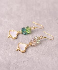 Mother-of-Pearl Lightning Cloud Drop Earrings for Women, Hypoallergenic Pure Silver, Niche Temperament Accessories, Chinese Style