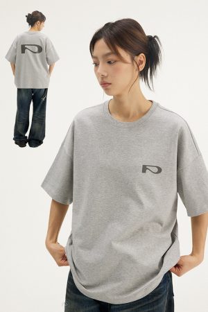 Multi-Color Casual Unisex Short Sleeve T-shirt - 255g Basic Logo Design, Trendy Everyday Wear, Perfect for 90s and Y2K Styles