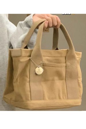 Multi-Compartment Canvas Tote Bag for Women - Versatile Crossbody Handbag, Lunch Bag, Ideal for Students and Commuting