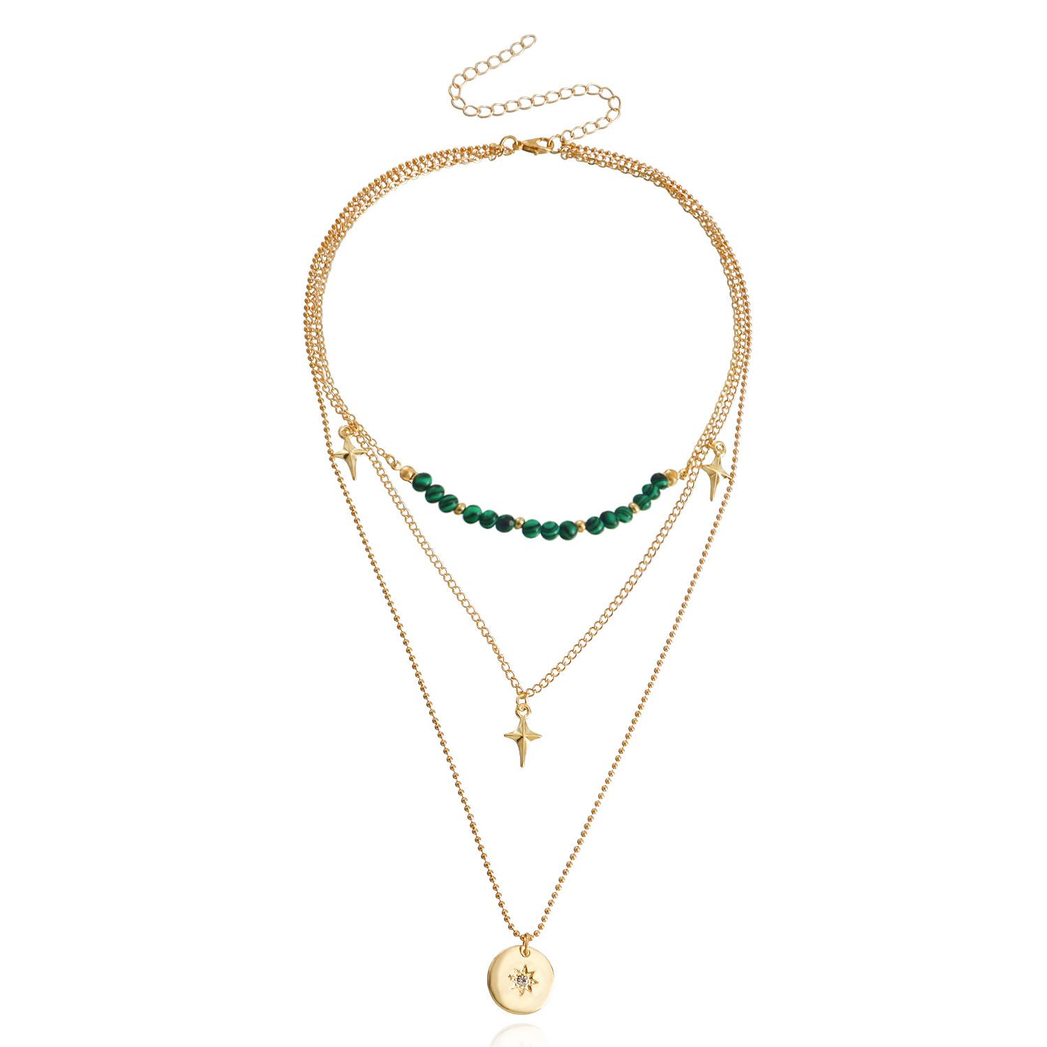 Multi-Layer Shining Star Pendant Necklace for Women - Stylish Sweater Chain, Versatile Cross-Border Jewelry Accessory Multi-Layer Shining Star Pendant Necklace for Women - Stylish Sweater Chain, Versatile Cross-Border Jewelry Accessory