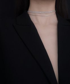 Multi-Layer Snake Bone Necklace with Rhinestones - Versatile Everyday Style, Influencer Favorite, Chic Accessories