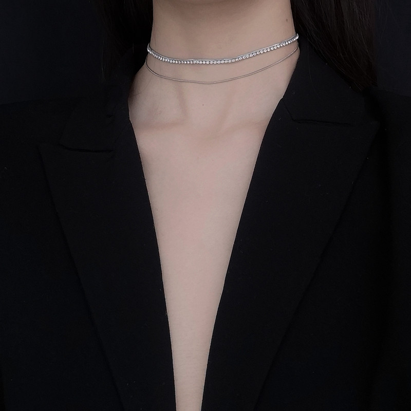 Multi-Layer Snake Bone Necklace with Rhinestones - Versatile Everyday Style, Influencer Favorite, Chic Accessories Multi-Layer Snake Bone Necklace with Rhinestones - Versatile Everyday Style, Influencer Favorite, Chic Accessories