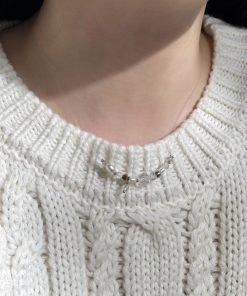 Multicolor Crystal Pendant Beaded Necklace - Handmade Layered Sweater Chain for a Niche Temperament Look