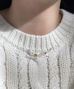 Multicolor Crystal Pendant Beaded Necklace - Handmade Layered Sweater Chain for a Niche Temperament Look