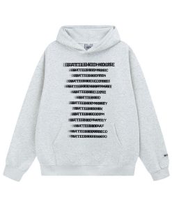 Multicolor Hoodie with Original Letter Print - Handmade Casual Loose Unisex Top for Couples - Y2K Street Style