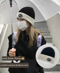 Multicolor Knitted Hat - Korean Style Autumn/Winter Fashion, Cozy Cold Weather Beanie from Dongdaemun