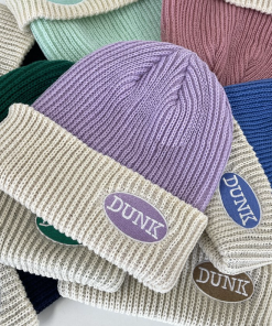 Multicolor Knitted Hat - Korean Style Autumn/Winter Fashion, Cozy Cold Weather Beanie from Dongdaemun