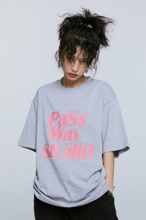 Multicolor Printed Logo Short Sleeve Casual T-Shirt for Couples - Streetwear Round Neck Summer Fashion Essentials